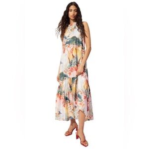 H&M Patterned Maxi Voluminous Dress